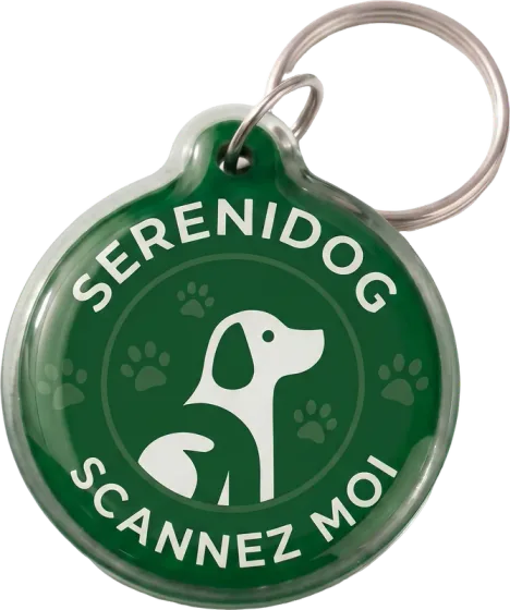 Médaille Serenitag imprimée, finition époxy